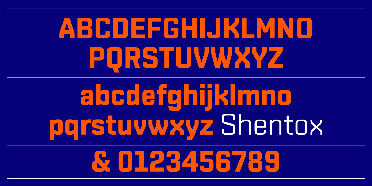 Shentox SemiBold Italic Font preview